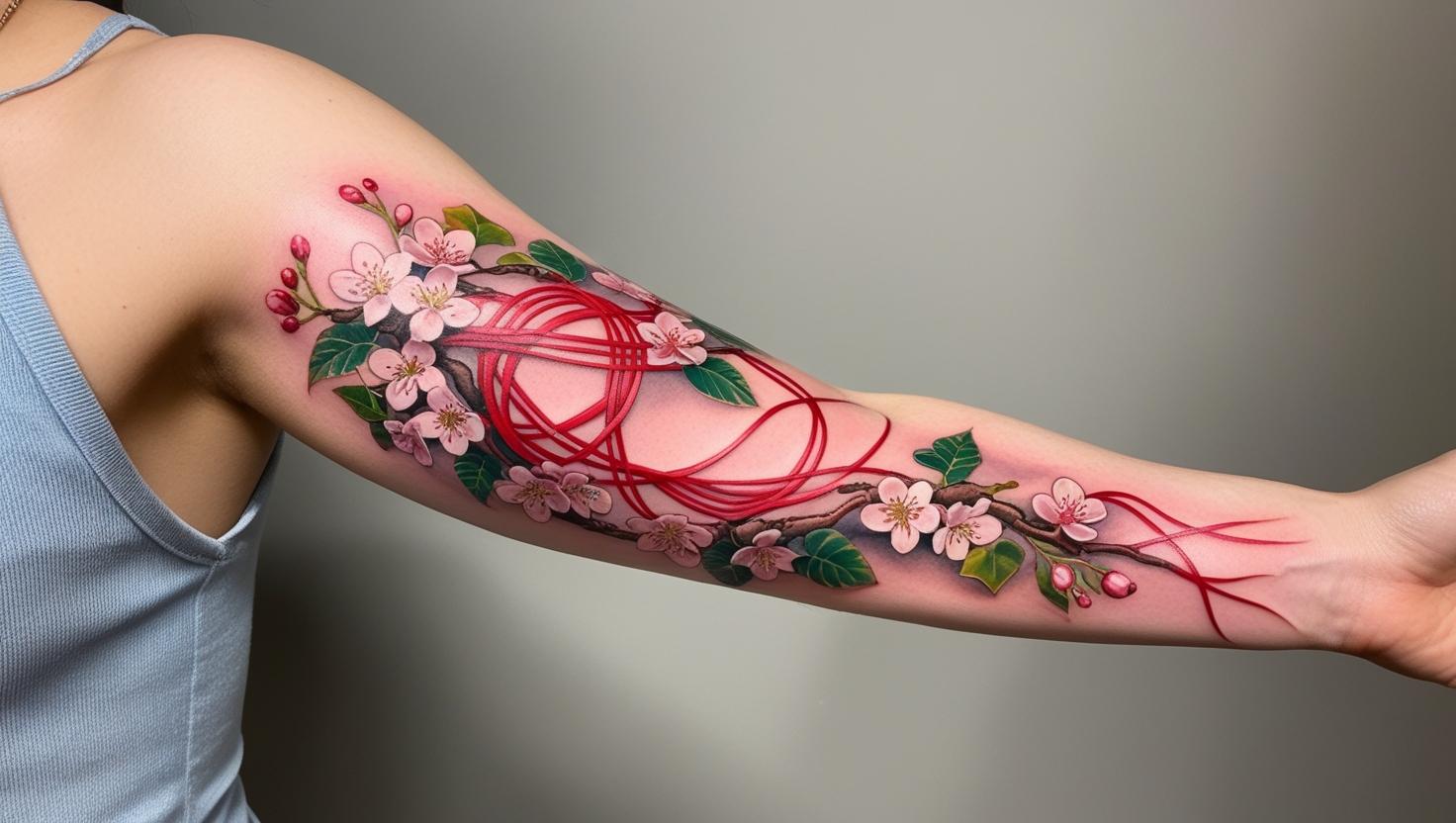 red string of fate tattoo